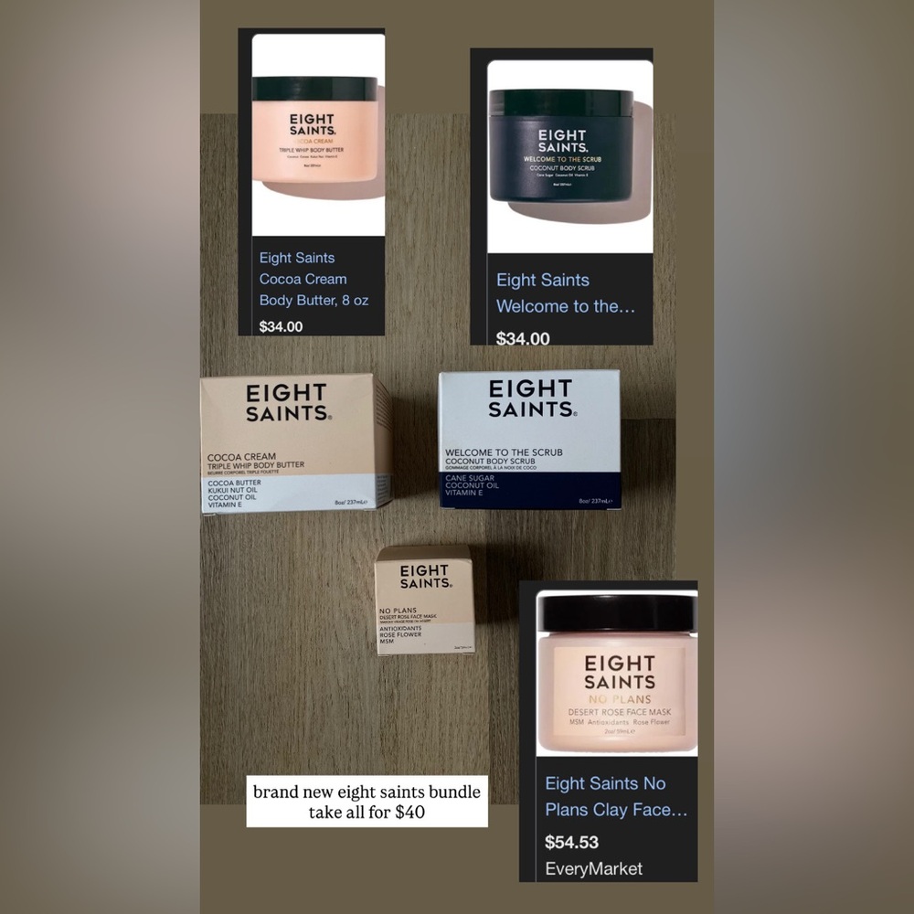 brand new eight saints body bundle